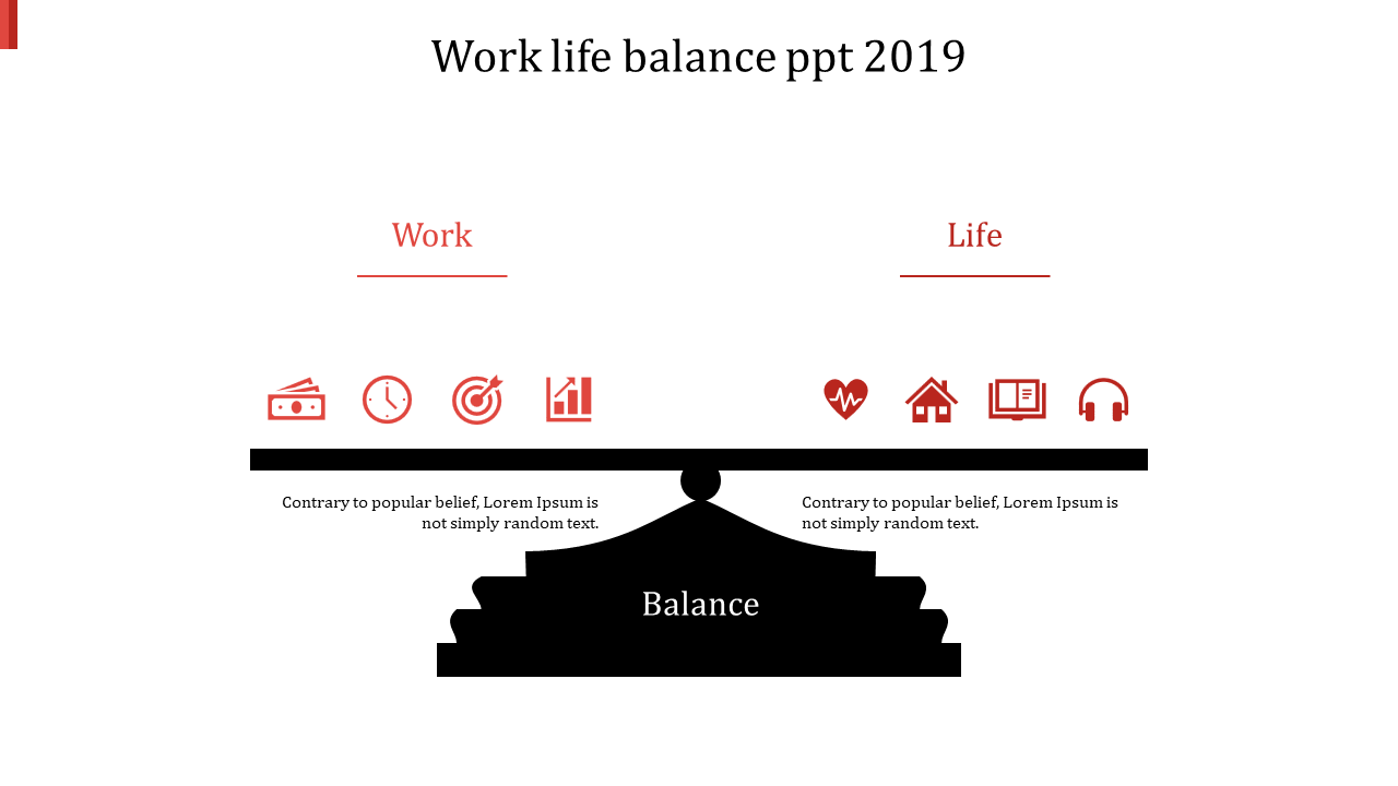 work life balance ppt 2019-red